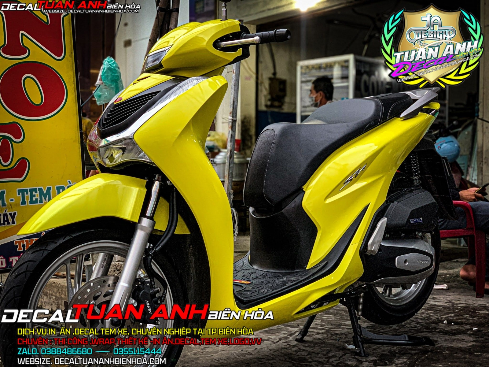 Dán decal xe sh đẹp - mẫu dán xe Sh 2020 2021 MÀU VÀNG đẹp và hot nhấ