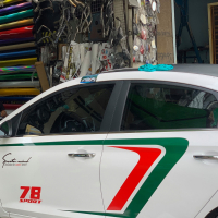 Decal nhôm xước đen thật chất Huynhdai Accent