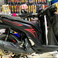 Wrap nhôm mờ cao cấp - Tem nổi Uv cho xe Sh 2019