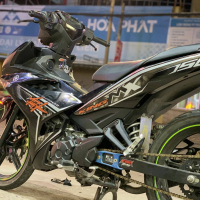 Tem trùm Mx Hayabusa đen bóng cho exciter 150 Mx king