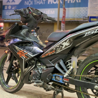 Tem trùm Mx Hayabusa đen bóng cho exciter 150 Mx king
