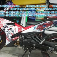 TEM ĐẸP EXCITER 150    SAMURAI TRẮNG ĐỎ