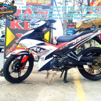 TEM ĐẸP EXCITER 150 trắng đen