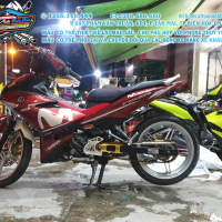 TEM ĐẸP EXCITER 150   movi đỏ bạc 2
