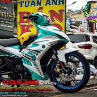 TEM XE EXCITER 150 – 670 – THIẾT KẾ Y15ZR XANH NGỌC TRẮNG