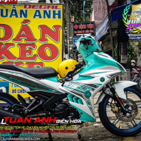 TEM XE EXCITER 150 – 670 – THIẾT KẾ Y15ZR XANH NGỌC TRẮNG