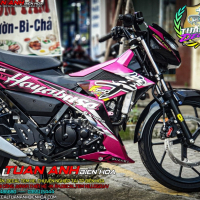 Tem Trùm SAtria Hayabusha HỒng cánh sen