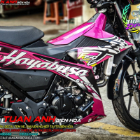 Tem Trùm SAtria Hayabusha HỒng cánh sen