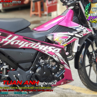 Tem Trùm SAtria Hayabusha HỒng cánh sen