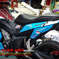 Tem xe Winner 150, tem xe thiết kế Hello Kitty  xanh trắng