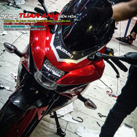 Tem Xe Suzuki GSX R150 Đỏ Đen  MX CARBON