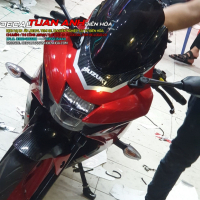 Tem Xe Suzuki GSX R150 Đỏ Đen  MX CARBON