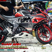 Tem Xe Suzuki GSX R150 Đỏ Đen  MX CARBON