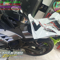 Tem Zin   Ninja 3oo Trắng Đen