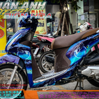TEM TRÙM VISION 3D XANH ĐEN.CÁ VÀNG BƠI TRONG BỂ NƯỚC