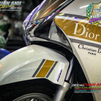Tem rời Honda sh150 Dior trắng đen cực xịn xò