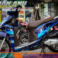TEM TRÙM VISION 3D XANH ĐEN.CÁ VÀNG BƠI TRONG BỂ NƯỚC