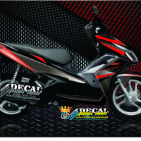 TEM TRUM AIR BLADE 125 AB ĐỎ ĐEN