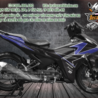 TEM ĐẸP EXCITER 155 NEW   xanh đen
