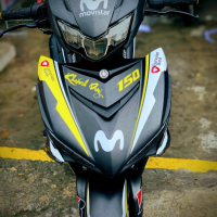 TEM ĐẸP EXCITER 150 đen trắng