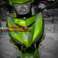 TEM XE EXCITER 150 MOVISTAR XANH BẠC CANDY