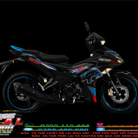 exciter 150 panther x1r màu đen xanh