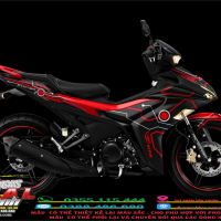TEM ĐẸP EXCITER 155 đỏ đen tron