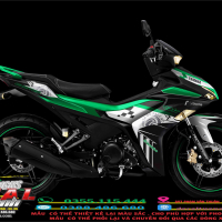 TEM ĐẸP EXCITER 155 NEW  xanh đen( bạc)