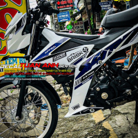 TEM SATRIA  TRẮNG XANH   ĐƠN GIẢN MÀ ĐẸP