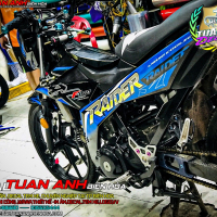 TEM RAIDER HAYABUSA XANH ĐEN