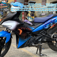 TEM ĐẸP EXCITER 150 the wolf xanh đen