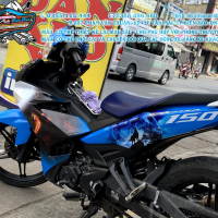 TEM ĐẸP EXCITER 150 the wolf xanh đen