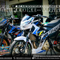 TEM SATRIA  150   SUZUKI TRẮNG ĐEN