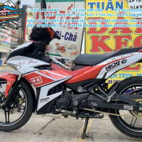TEM ĐẸP EXCITER 150 nicky đỏ trắng