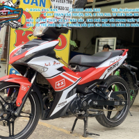 TEM ĐẸP EXCITER 150 nicky đỏ trắng