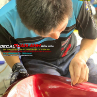 Độ xe sh phiên bản Phúc Xo . Tem crom vàng