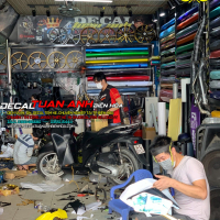 Tem Xe Honda SH Nhôm Xước Màu ĐEN ÁNH ĐIAMON