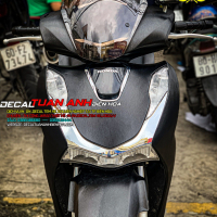 Tem Xe Honda SH Nhôm Xước Màu ĐEN ÁNH ĐIAMON