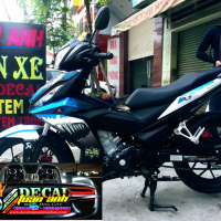 tem xe winner 150 cá mập xanh đen
