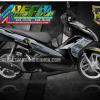 TEM TRUM AIR BLADE 125    xám xi măng vàng đen