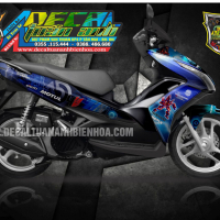 TEM TRUM AIR BLADE 125  transformers  xanh đen