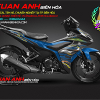 TEM XE EXCITER 155  ĐỎ DEN  CHẾ LỬA