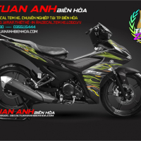 TEM XE EXCITER 155  ĐỎ DEN  CHẾ LỬA