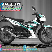 TEM RAIDER 150  trắng đen