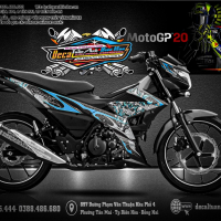 TEM SATRIA  150 samurai xanh đen