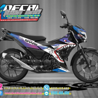 TEM SATRIA  150 cá mập trắng xanh galaxy