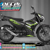 TEM SATRIA  150 ĐEN XANH LÁ