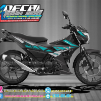 TEM SATRIA  150 xanh đen 2