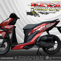 TEM XE VARIO   SPIDER MAN  MÀU ĐỎ ĐÔ