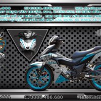 tem xe winner 150 cá mập xanh bạc